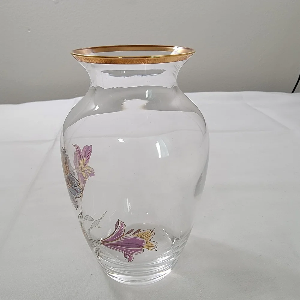 J G Durand Cristal D'Arques Crystal Enamel Lily 5